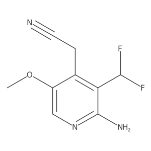 2-(2-Amino-3-(difluoromethyl)-5-methoxypyridin-4-yl)acetonitrile Structure