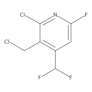 2-Chloro-3-(chloromethyl)-4-(difluoromethyl)-6-fluoropyridine Structure