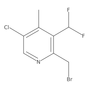 2-(Bromomethyl)-5-chloro-3-(difluoromethyl)-4-methylpyridine Structure