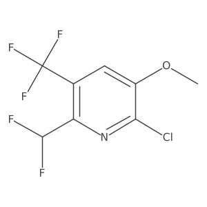 2-Chloro-6-(difluoromethyl)-3-methoxy-5-(trifluoromethyl)pyridine Structure