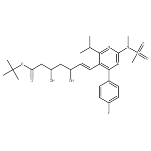 tert-Butyl (3R,5S,Z)-7-(4-(4-fluorophenyl)-6-isopropyl-2-(N-methylmethylsulfonamido)pyrimidin-5-yl)-3,5-dihydroxyhept-6-enoate结构式
