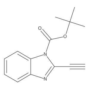 1,1-Dimethylethyl 2-ethynyl-1H-benzimidazole-1-carboxylate结构式