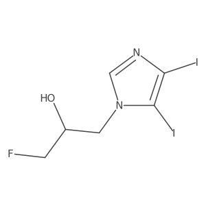 1-(4,5-diiodo-1H-imidazol-1-yl)-3-fluoropropan-2-ol结构式