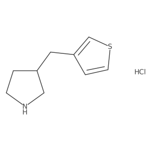 3-(Thiophen-3-ylmethyl)pyrrolidine hydrochloride Structure