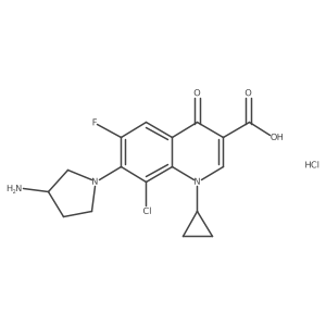 Clinafloxacin hydrochloride, (R)- Structure
