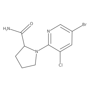 1-(5-Bromo-3-chloropyridin-2-yl)pyrrolidine-2-carboxamide结构式