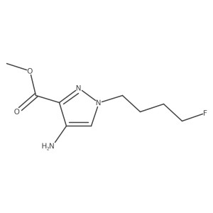 methyl 4-amino-1-(4-fluorobutyl)-1H-pyrazole-3-carboxylate结构式