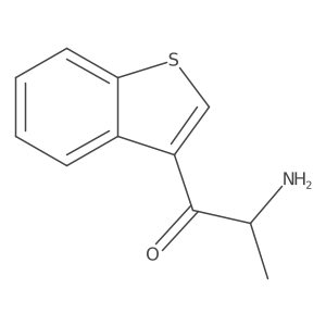 2-Amino-1-(1-benzothiophen-3-yl)propan-1-one结构式