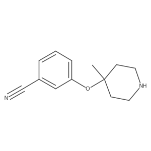 3-[(4-Methylpiperidin-4-yl)oxy]benzonitrile Structure