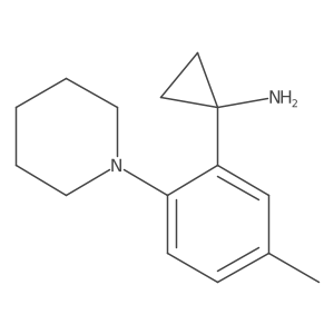 Cyclopropanamine, 1-[5-methyl-2-(1-piperidinyl)phenyl]-结构式