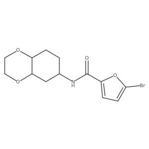 5-bromo-N-(octahydrobenzo[b][1,4]dioxin-6-yl)furan-2-carboxamide结构式