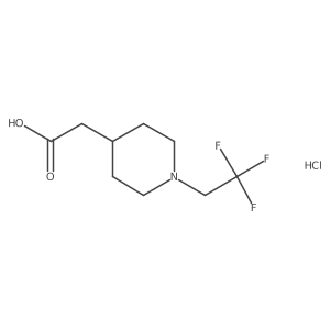 2-[1-(2,2,2-Trifluoroethyl)piperidin-4-yl]acetic acid hydrochloride结构式
