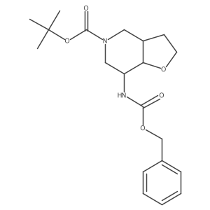 Tert-butyl (3aS,7S,7aS)-7-{[(benzyloxy)carbonyl]amino}-octahydrofuro[3,2-c]pyridine-5-carboxylate结构式