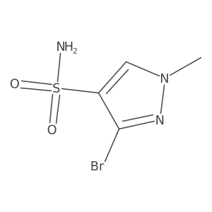 3-bromo-1-methyl-1H-pyrazole-4-sulfonamide结构式