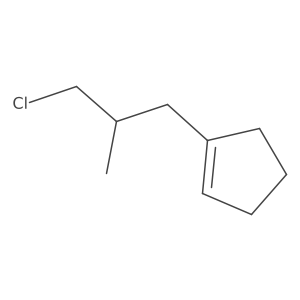 1-(3-Chloro-2-methylpropyl)cyclopent-1-ene结构式