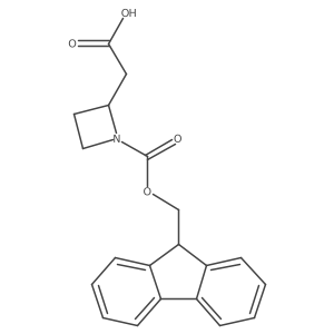 (S)-2-(1-(((9H-Fluoren-9-yl)methoxy)carbonyl)azetidin-2-yl)acetic acid Structure