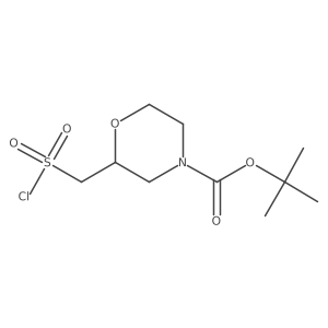 Tert-butyl 2-[(chlorosulfonyl)methyl]morpholine-4-carboxylate结构式