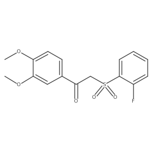 1-(3,4-Dimethoxyphenyl)-2-[(2-fluorophenyl)sulfonyl]ethanone Structure