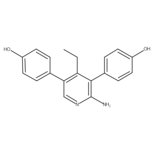 4,4'-(2-Amino-4-ethylpyridine-3,5-diyl)diphenol结构式