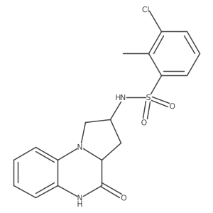 3-chloro-2-methyl-N-(4-oxo-1,2,3,3a,4,5-hexahydropyrrolo[1,2-a]quinoxalin-2-yl)benzenesulfonamide结构式