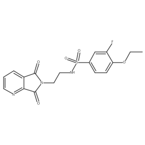N-(2-{5,7-dioxo-5H,6H,7H-pyrrolo[3,4-b]pyridin-6-yl}ethyl)-4-ethoxy-3-fluorobenzene-1-sulfonamide Structure