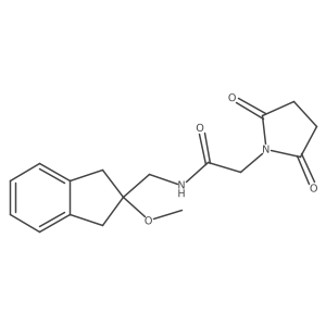 2-(2,5-dioxopyrrolidin-1-yl)-N-((2-methoxy-2,3-dihydro-1H-inden-2-yl)methyl)acetamide Structure