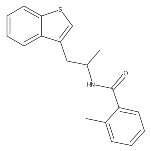 N-(1-(benzo[b]thiophen-3-yl)propan-2-yl)-2-methylbenzamide结构式