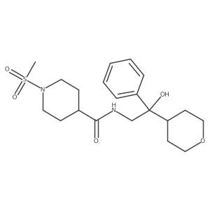 N-(2-hydroxy-2-phenyl-2-(tetrahydro-2H-pyran-4-yl)ethyl)-1-(methylsulfonyl)piperidine-4-carboxamide Structure