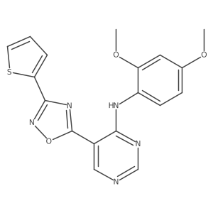 N-(2,4-dimethoxyphenyl)-5-(3-(thiophen-2-yl)-1,2,4-oxadiazol-5-yl)pyrimidin-4-amine Structure