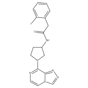 N-(1-([1,2,4]triazolo[4,3-a]pyrazin-8-yl)pyrrolidin-3-yl)-2-(2-fluorophenyl)acetamide Structure