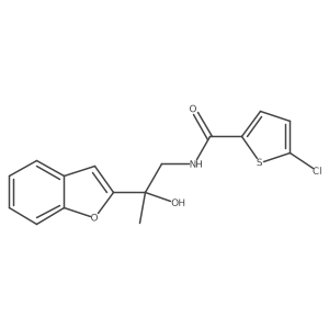 N-(2-(benzofuran-2-yl)-2-hydroxypropyl)-5-chlorothiophene-2-carboxamide结构式