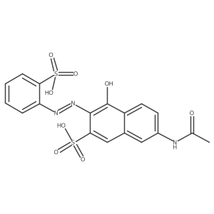 7-(Acetylamino)-4-hydroxy-3-[2-(2-sulfophenyl)diazenyl]-2-naphthalenesulfonic acid Structure