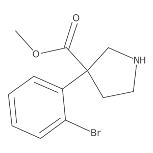 Methyl 3-(2-bromophenyl)pyrrolidine-3-carboxylate Structure
