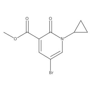 Methyl 5-bromo-1-cyclopropyl-2-oxo-1,2-dihydropyridine-3-carboxylate结构式
