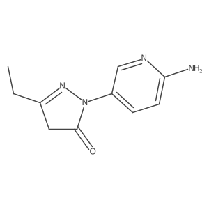 1-(6-Aminopyridin-3-yl)-3-ethyl-4,5-dihydro-1H-pyrazol-5-one结构式