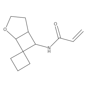 N-{4-oxaspiro[bicyclo[3.2.0]heptane-6,1'-cyclobutane]-7-yl}prop-2-enamide结构式