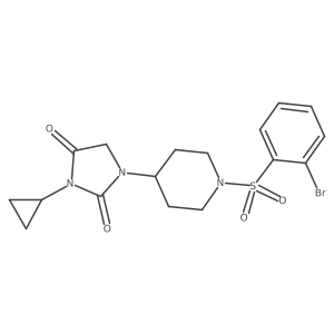 1-[1-(2-Bromobenzenesulfonyl)piperidin-4-yl]-3-cyclopropylimidazolidine-2,4-dione结构式