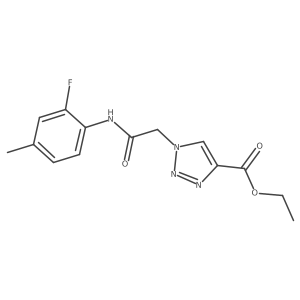 ethyl 1-{[(2-fluoro-4-methylphenyl)carbamoyl]methyl}-1H-1,2,3-triazole-4-carboxylate结构式