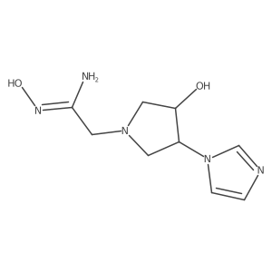 (Z)-N'-hydroxy-2-(3-hydroxy-4-(1H-imidazol-1-yl)pyrrolidin-1-yl)acetimidamide结构式