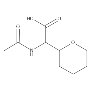 2-Acetamido-2-(oxan-2-yl)acetic acid结构式