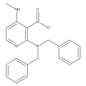 N2,N2-Dibenzyl-N4-methyl-3-nitropyridine-2,4-diamine Structure