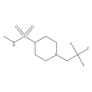 N-methyl-1-(2,2,2-trifluoroethyl)piperidine-4-sulfonamide结构式