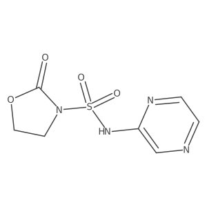 2-Oxo-N-2-pyrazinyl-3-oxazolidinesulfonamide Structure
