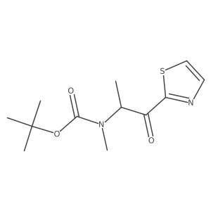 tert-butyl N-methyl-N-[(2S)-1-oxo-1-(1,3-thiazol-2-yl)propan-2-yl]carbamate结构式