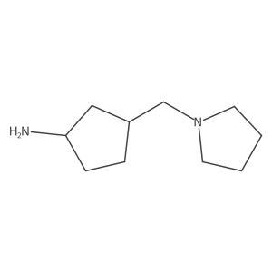 rac-(1R,3S)-3-[(pyrrolidin-1-yl)methyl]cyclopentan-1-amine Structure