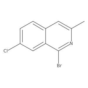 1-Bromo-7-chloro-3-methylisoquinoline结构式