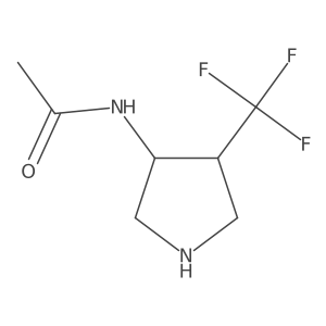 rac-N-[(3R,4S)-4-(trifluoromethyl)pyrrolidin-3-yl]acetamide Structure