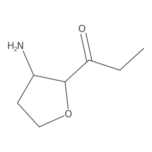 rac-1-[(2R,3S)-3-aminooxolan-2-yl]propan-1-one结构式