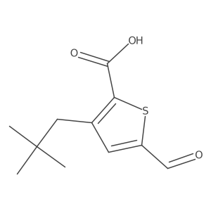 3-(2,2-Dimethylpropyl)-5-formylthiophene-2-carboxylic acid Structure