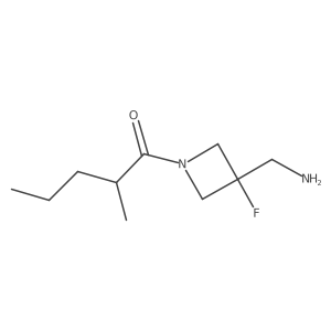1-[3-(Aminomethyl)-3-fluoroazetidin-1-yl]-2-methylpentan-1-one结构式